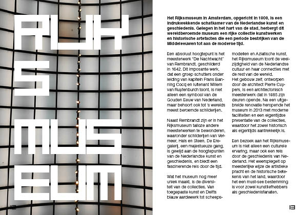 Opdracht InDesign: Modernistische Reiszine.